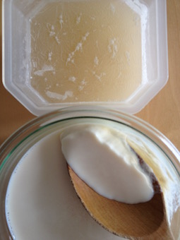 リジュベラックと完成した豆乳ヨーグルト